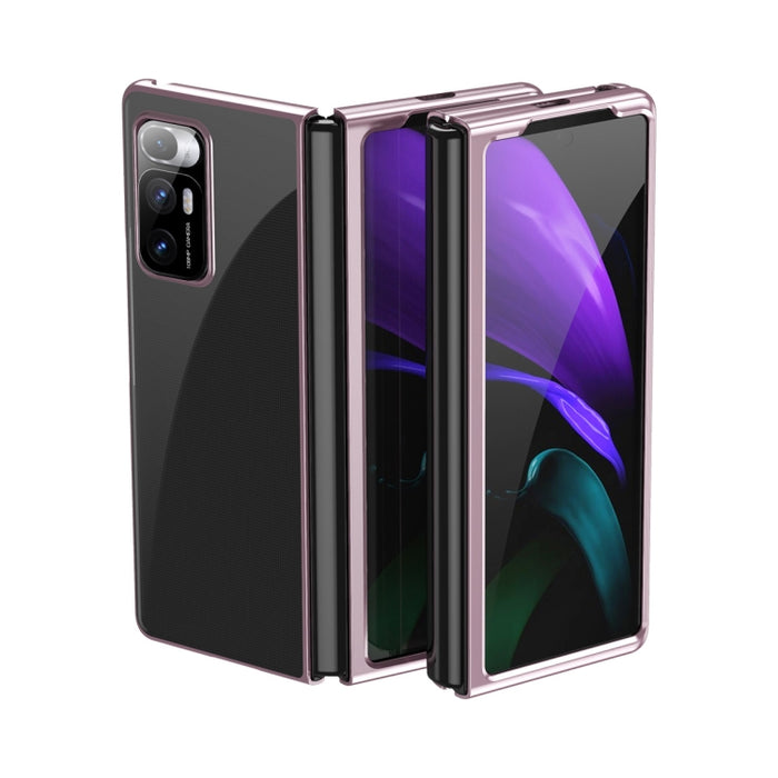 Estuche plegable transparente electrochapado ultrafino, For Huawei Mate X2, For Xiaomi Mi Mix Fold
