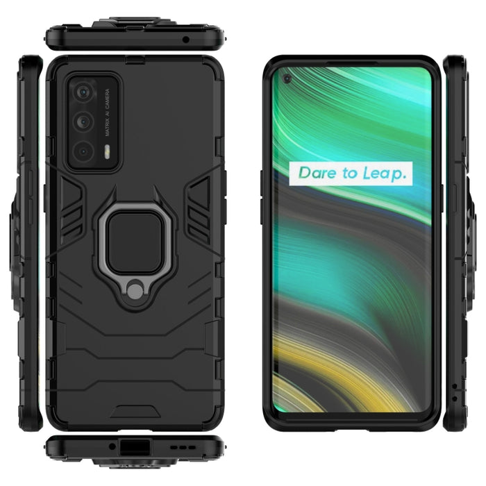 Funda protectora de PC + TPU a prueba de golpes con soporte de anillo magnético, For OPPO Realme X7 Pro Ultra, For Xiaomi Redmi K40 Gaming, For Honor Play 5T