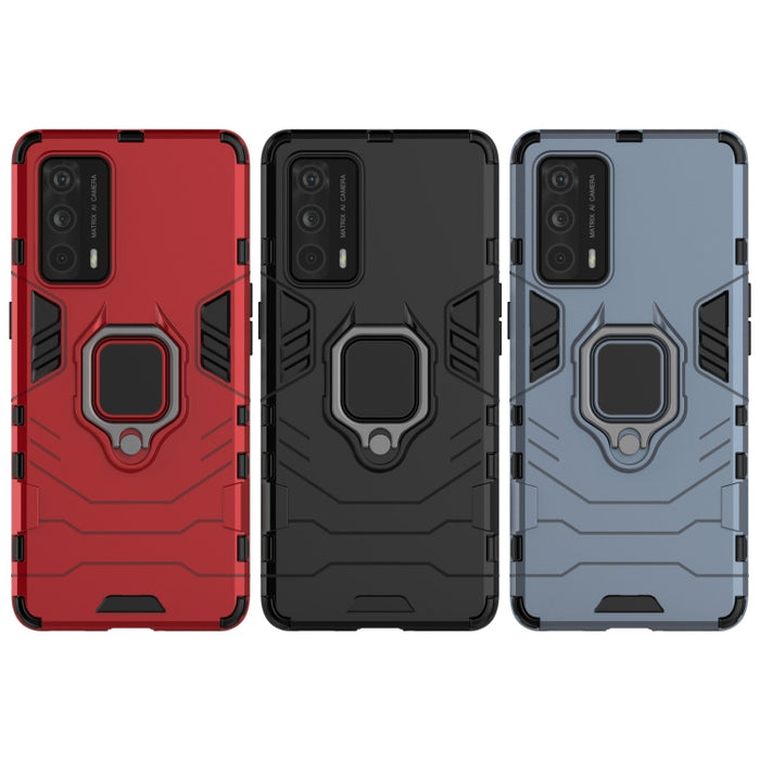 Funda protectora de PC + TPU a prueba de golpes con soporte de anillo magnético, For OPPO Realme X7 Pro Ultra, For Xiaomi Redmi K40 Gaming, For Honor Play 5T