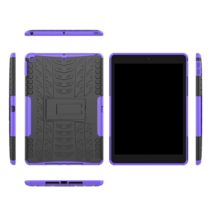 Tire Texture TPU + PC Estuche a prueba de golpes con soporte, For iPad 10.2