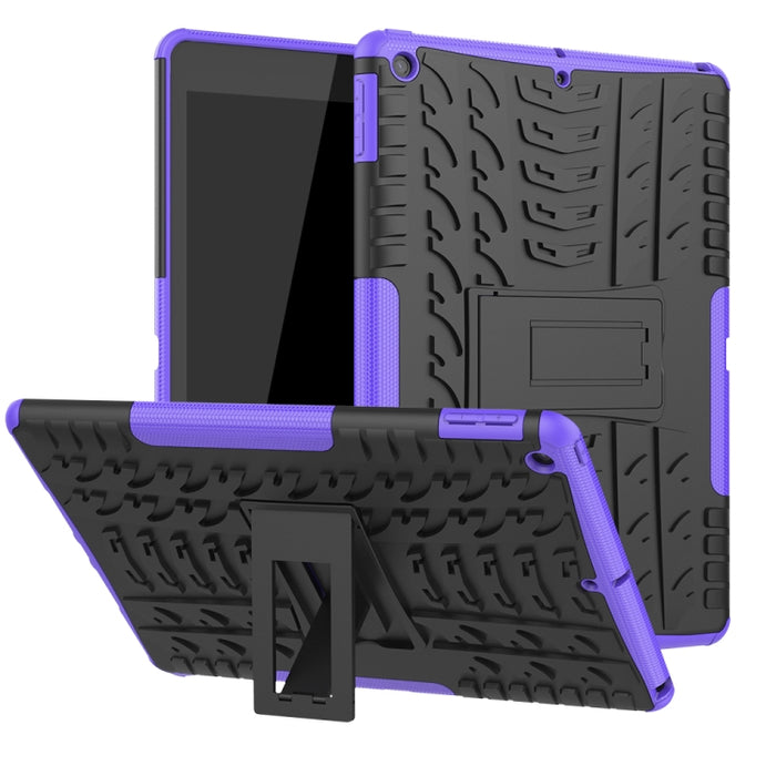 Tire Texture TPU + PC Estuche a prueba de golpes con soporte, For iPad 10.2