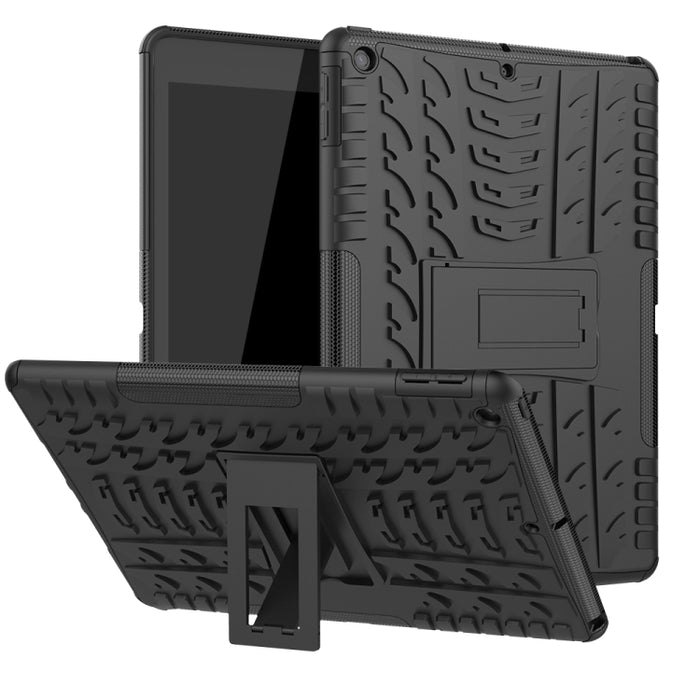 Tire Texture TPU + PC Estuche a prueba de golpes con soporte, For iPad 10.2