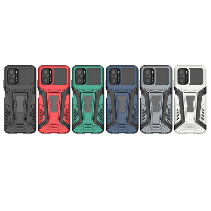 War Chariot Series Armor Todo incluido a prueba de golpes PC + TPU Funda protectora con soporte invisible, For Xiaomi Redmi Note 10 4G, For Xiaomi Redmi Note 10 Pro