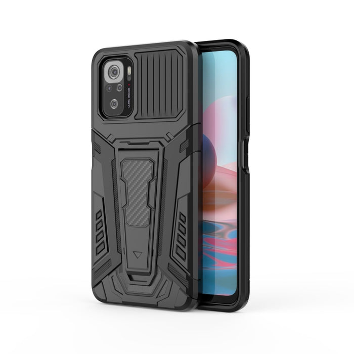 War Chariot Series Armor Todo incluido a prueba de golpes PC + TPU Funda protectora con soporte invisible, For Xiaomi Redmi Note 10 4G, For Xiaomi Redmi Note 10 Pro