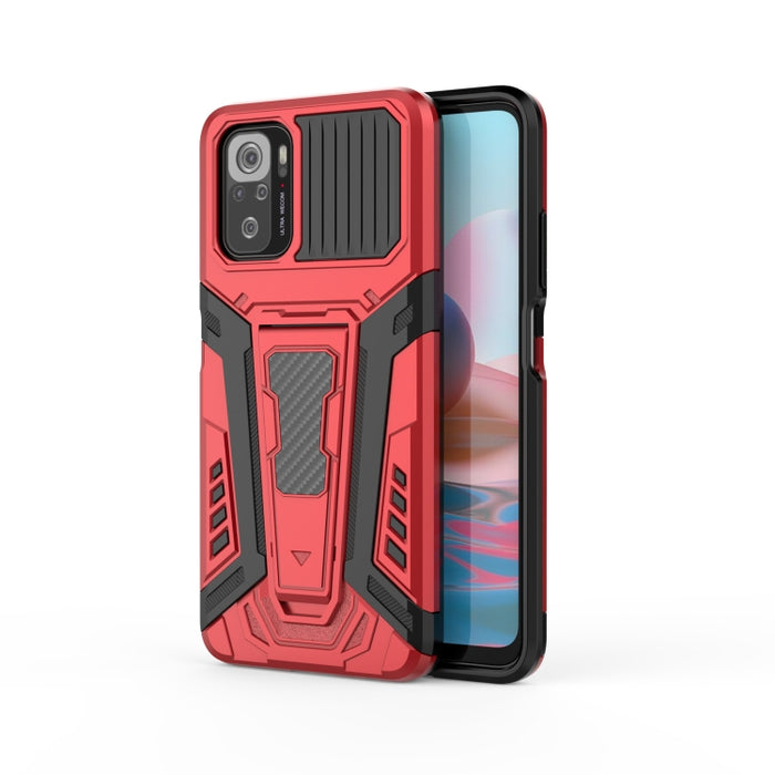 War Chariot Series Armor Todo incluido a prueba de golpes PC + TPU Funda protectora con soporte invisible, For Xiaomi Redmi Note 10 4G, For Xiaomi Redmi Note 10 Pro