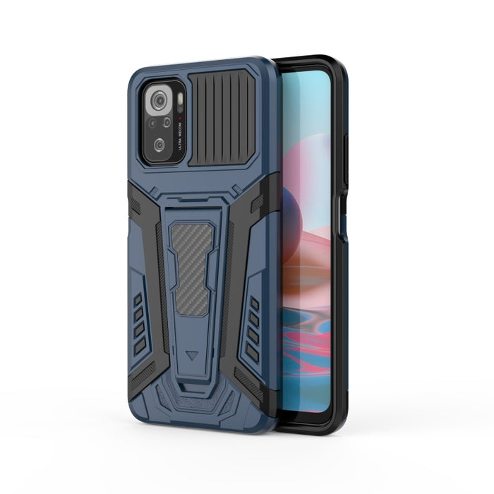 War Chariot Series Armor Todo incluido a prueba de golpes PC + TPU Funda protectora con soporte invisible, For Xiaomi Redmi Note 10 4G, For Xiaomi Redmi Note 10 Pro