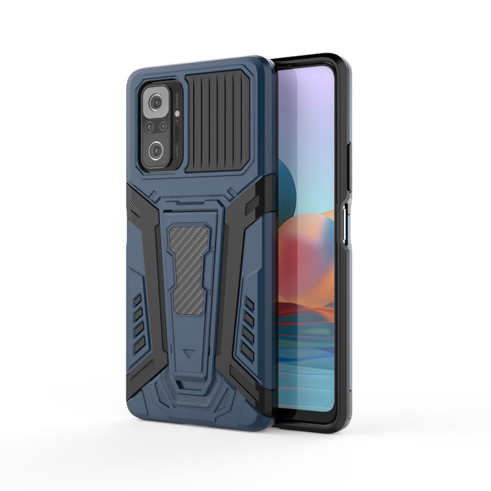 War Chariot Series Armor Todo incluido a prueba de golpes PC + TPU Funda protectora con soporte invisible, For Xiaomi Redmi Note 10 4G, For Xiaomi Redmi Note 10 Pro