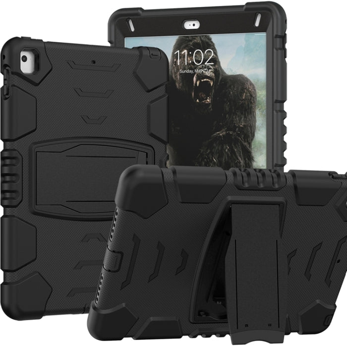 Marco de pantalla de protección de 3 capas + PC + Estuche combinado de silicona a prueba de golpes con soporte, For iPad 9.7 (2018) / (2017) / Air 2 / Pro 9.7, For iPad 10.2 2021 / 2020 / 2019, For iPad Pro 10.5 (2019) / (2017)