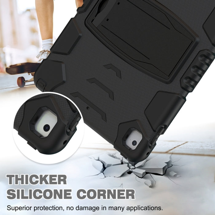 Marco de pantalla de protección de 3 capas + PC + Estuche combinado de silicona a prueba de golpes con soporte, For iPad 9.7 (2018) / (2017) / Air 2 / Pro 9.7, For iPad 10.2 2021 / 2020 / 2019, For iPad Pro 10.5 (2019) / (2017)