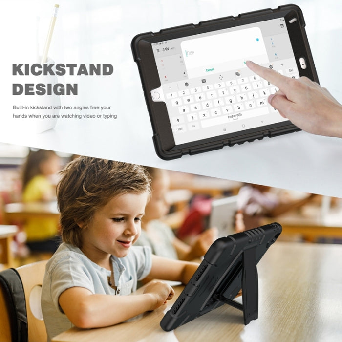 Marco de pantalla de protección de 3 capas + PC + Estuche combinado de silicona a prueba de golpes con soporte, For iPad 9.7 (2018) / (2017) / Air 2 / Pro 9.7, For iPad 10.2 2021 / 2020 / 2019, For iPad Pro 10.5 (2019) / (2017)