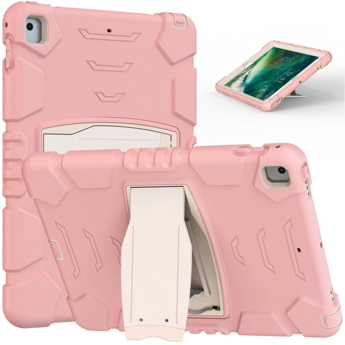 Marco de pantalla de protección de 3 capas + PC + Estuche combinado de silicona a prueba de golpes con soporte, For iPad 9.7 (2018) / (2017) / Air 2 / Pro 9.7, For iPad 10.2 2021 / 2020 / 2019, For iPad Pro 10.5 (2019) / (2017)