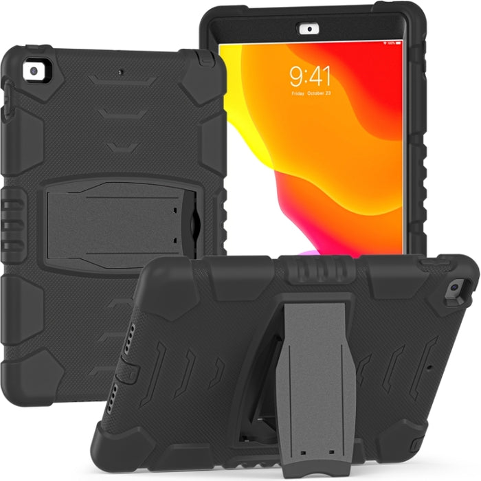 Marco de pantalla de protección de 3 capas + PC + Estuche combinado de silicona a prueba de golpes con soporte, For iPad 9.7 (2018) / (2017) / Air 2 / Pro 9.7, For iPad 10.2 2021 / 2020 / 2019, For iPad Pro 10.5 (2019) / (2017)