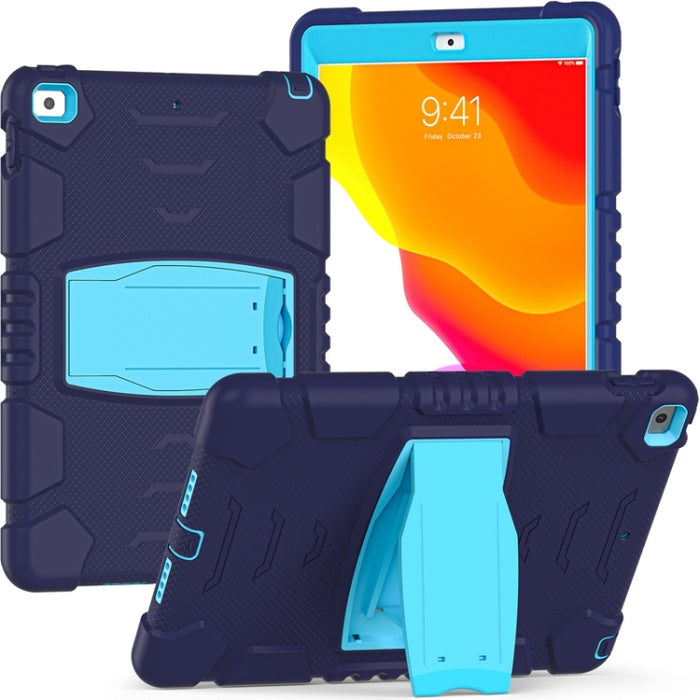 Marco de pantalla de protección de 3 capas + PC + Estuche combinado de silicona a prueba de golpes con soporte, For iPad 9.7 (2018) / (2017) / Air 2 / Pro 9.7, For iPad 10.2 2021 / 2020 / 2019, For iPad Pro 10.5 (2019) / (2017)