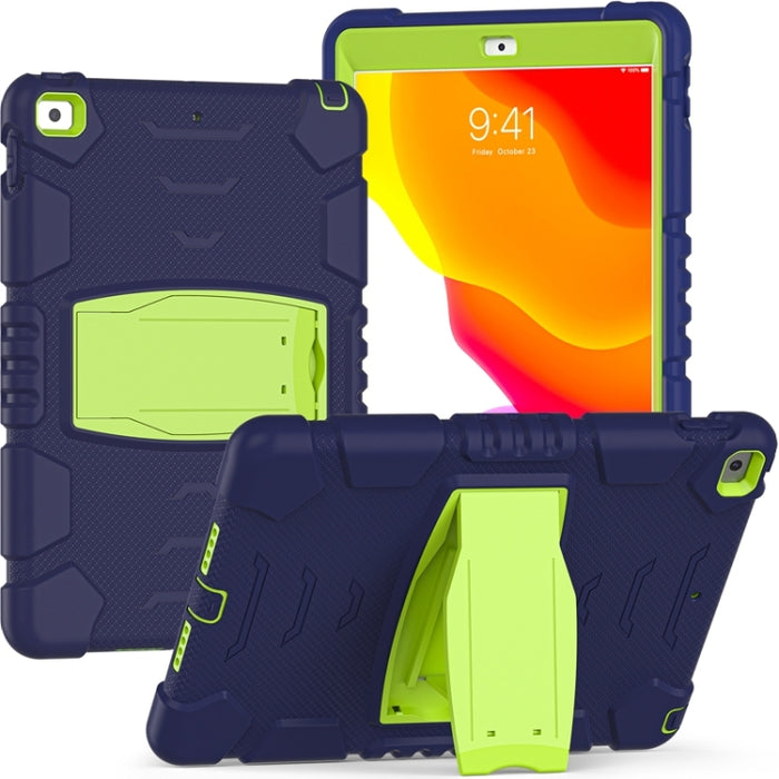 Marco de pantalla de protección de 3 capas + PC + Estuche combinado de silicona a prueba de golpes con soporte, For iPad 9.7 (2018) / (2017) / Air 2 / Pro 9.7, For iPad 10.2 2021 / 2020 / 2019, For iPad Pro 10.5 (2019) / (2017)