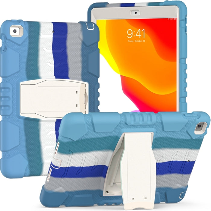 Marco de pantalla de protección de 3 capas + PC + Estuche combinado de silicona a prueba de golpes con soporte, For iPad 9.7 (2018) / (2017) / Air 2 / Pro 9.7, For iPad 10.2 2021 / 2020 / 2019, For iPad Pro 10.5 (2019) / (2017)