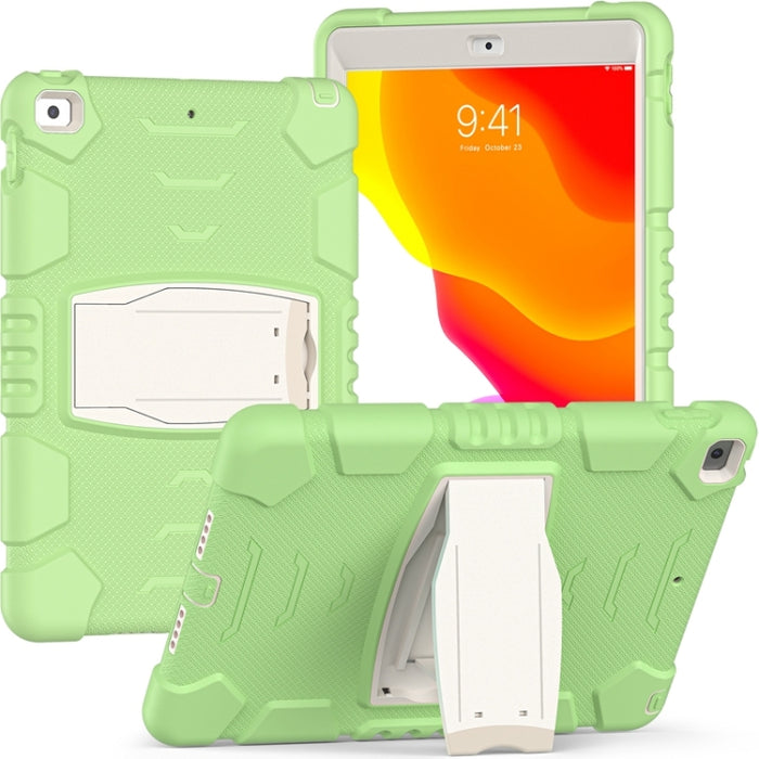 Marco de pantalla de protección de 3 capas + PC + Estuche combinado de silicona a prueba de golpes con soporte, For iPad 9.7 (2018) / (2017) / Air 2 / Pro 9.7, For iPad 10.2 2021 / 2020 / 2019, For iPad Pro 10.5 (2019) / (2017)