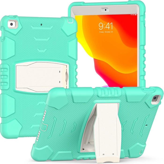 Marco de pantalla de protección de 3 capas + PC + Estuche combinado de silicona a prueba de golpes con soporte, For iPad 9.7 (2018) / (2017) / Air 2 / Pro 9.7, For iPad 10.2 2021 / 2020 / 2019, For iPad Pro 10.5 (2019) / (2017)