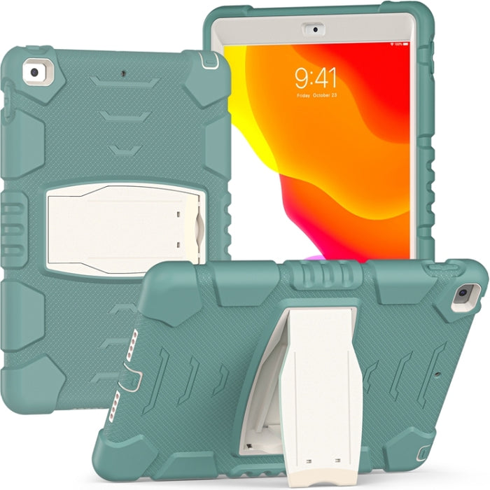 Marco de pantalla de protección de 3 capas + PC + Estuche combinado de silicona a prueba de golpes con soporte, For iPad 9.7 (2018) / (2017) / Air 2 / Pro 9.7, For iPad 10.2 2021 / 2020 / 2019, For iPad Pro 10.5 (2019) / (2017)