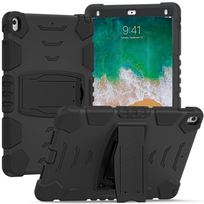 Marco de pantalla de protección de 3 capas + PC + Estuche combinado de silicona a prueba de golpes con soporte, For iPad 9.7 (2018) / (2017) / Air 2 / Pro 9.7, For iPad 10.2 2021 / 2020 / 2019, For iPad Pro 10.5 (2019) / (2017)