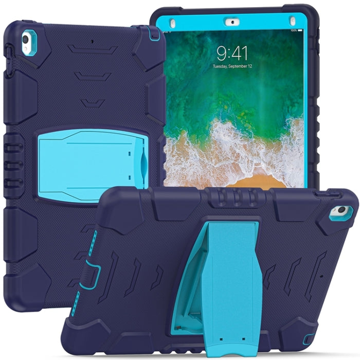 Marco de pantalla de protección de 3 capas + PC + Estuche combinado de silicona a prueba de golpes con soporte, For iPad 9.7 (2018) / (2017) / Air 2 / Pro 9.7, For iPad 10.2 2021 / 2020 / 2019, For iPad Pro 10.5 (2019) / (2017)