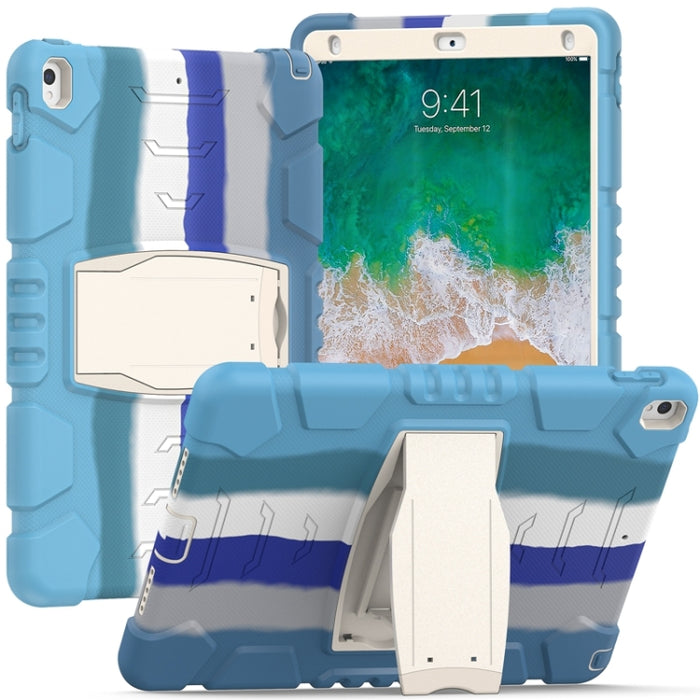 Marco de pantalla de protección de 3 capas + PC + Estuche combinado de silicona a prueba de golpes con soporte, For iPad 9.7 (2018) / (2017) / Air 2 / Pro 9.7, For iPad 10.2 2021 / 2020 / 2019, For iPad Pro 10.5 (2019) / (2017)