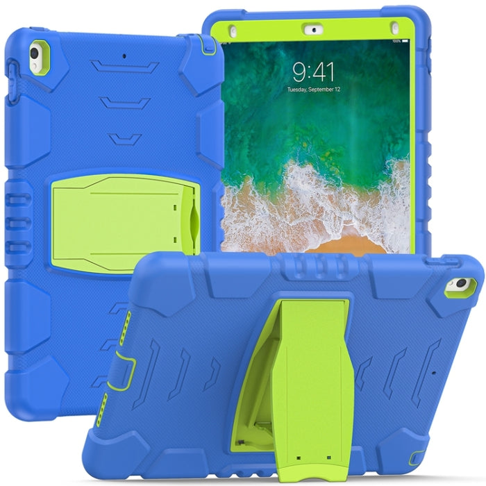 Marco de pantalla de protección de 3 capas + PC + Estuche combinado de silicona a prueba de golpes con soporte, For iPad 9.7 (2018) / (2017) / Air 2 / Pro 9.7, For iPad 10.2 2021 / 2020 / 2019, For iPad Pro 10.5 (2019) / (2017)