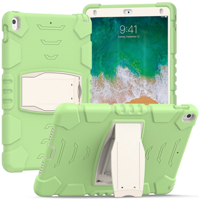 Marco de pantalla de protección de 3 capas + PC + Estuche combinado de silicona a prueba de golpes con soporte, For iPad 9.7 (2018) / (2017) / Air 2 / Pro 9.7, For iPad 10.2 2021 / 2020 / 2019, For iPad Pro 10.5 (2019) / (2017)