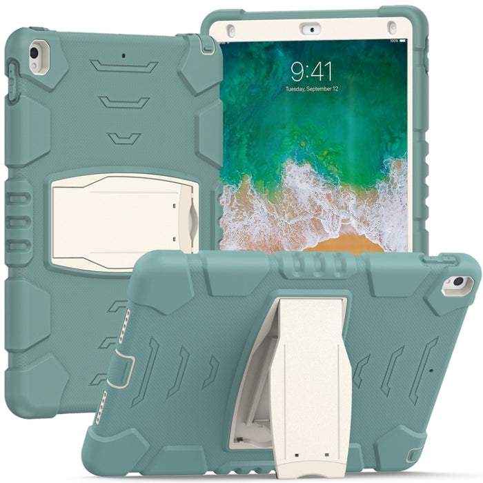 Marco de pantalla de protección de 3 capas + PC + Estuche combinado de silicona a prueba de golpes con soporte, For iPad 9.7 (2018) / (2017) / Air 2 / Pro 9.7, For iPad 10.2 2021 / 2020 / 2019, For iPad Pro 10.5 (2019) / (2017)