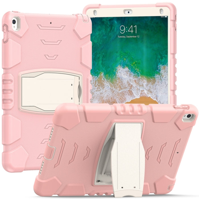 Marco de pantalla de protección de 3 capas + PC + Estuche combinado de silicona a prueba de golpes con soporte, For iPad 9.7 (2018) / (2017) / Air 2 / Pro 9.7, For iPad 10.2 2021 / 2020 / 2019, For iPad Pro 10.5 (2019) / (2017)