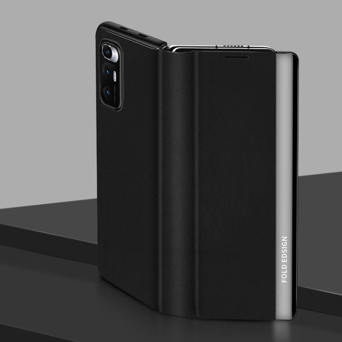 Estuche plegable de piel de vaca mate de primera capa, For Xiaomi Mi Mix Fold