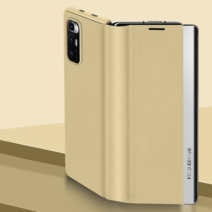 Estuche plegable de piel de vaca mate de primera capa, For Xiaomi Mi Mix Fold