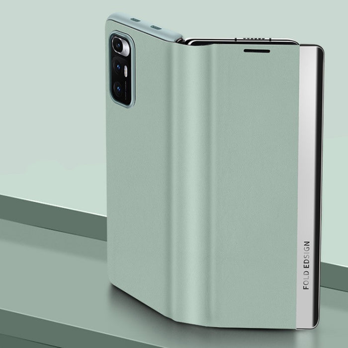 Estuche plegable de piel de vaca mate de primera capa, For Xiaomi Mi Mix Fold