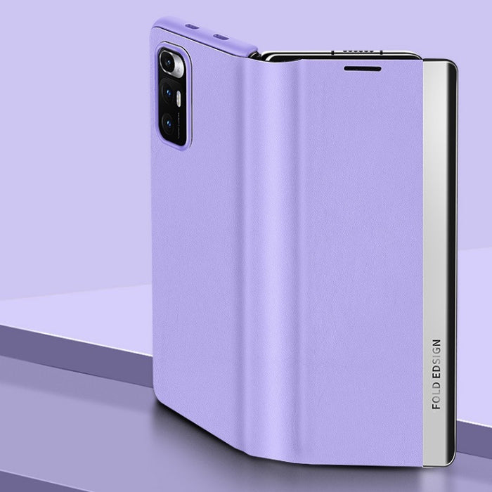 Estuche plegable de piel de vaca mate de primera capa, For Xiaomi Mi Mix Fold