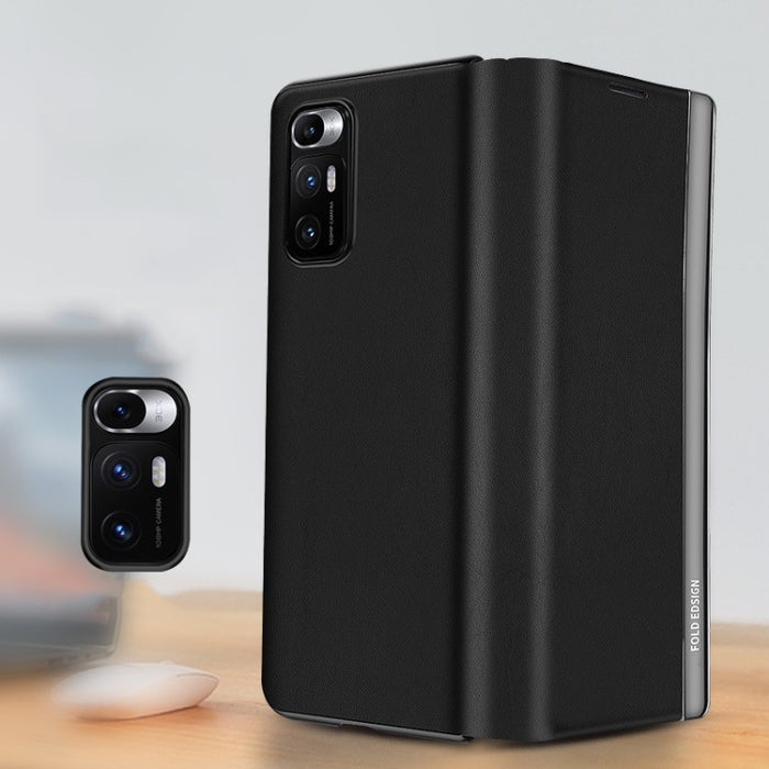 Estuche plegable de piel de vaca mate de primera capa, For Xiaomi Mi Mix Fold