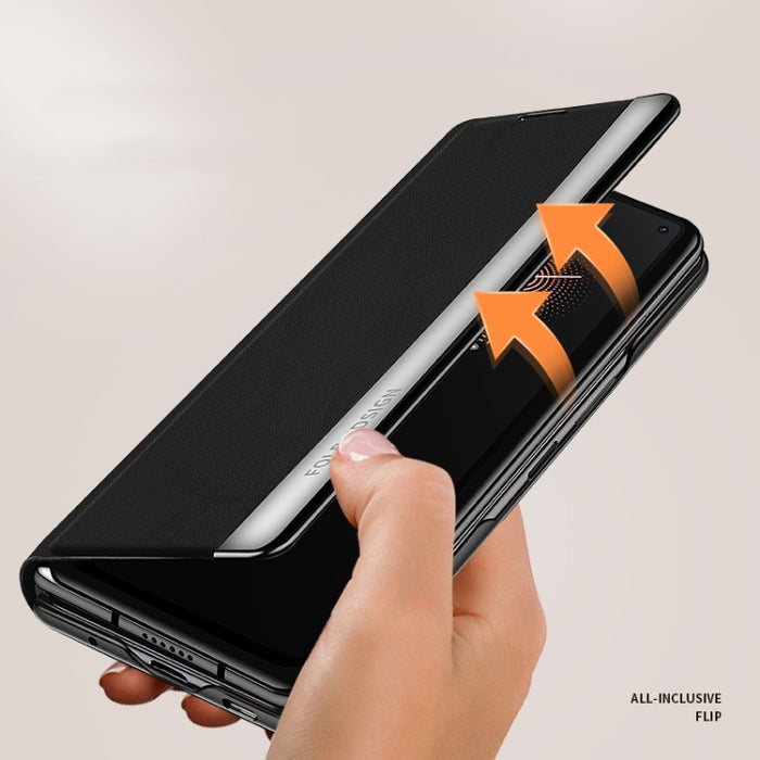 Estuche plegable de piel de vaca mate de primera capa, For Xiaomi Mi Mix Fold