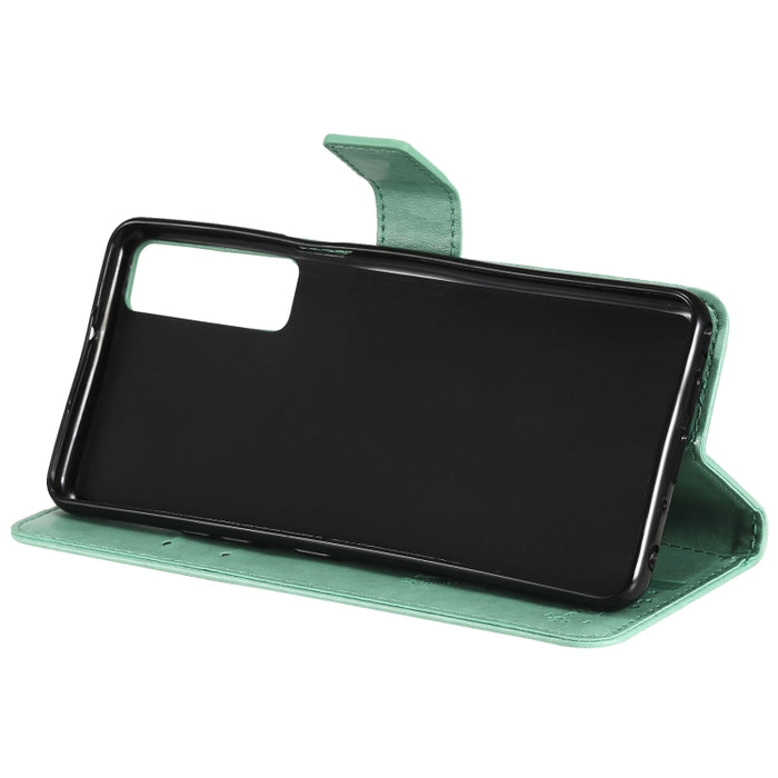 Estuche de cuero de PU con tapa horizontal con estampado prensado de patrón de árbol y gato con soporte y ranuras para tarjetas y billetera y cordón, For LG Stylo 7 5G / 4G, For OPPO F19 / A74 4G, For OPPO A93 5G / A74 5G                               ...
