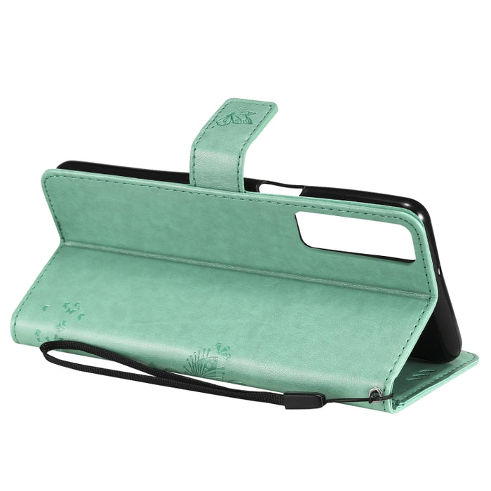 Estuche de cuero de PU con tapa horizontal con estampado prensado de patrón de árbol y gato con soporte y ranuras para tarjetas y billetera y cordón, For LG Stylo 7 5G / 4G, For OPPO F19 / A74 4G, For OPPO A93 5G / A74 5G                               ...