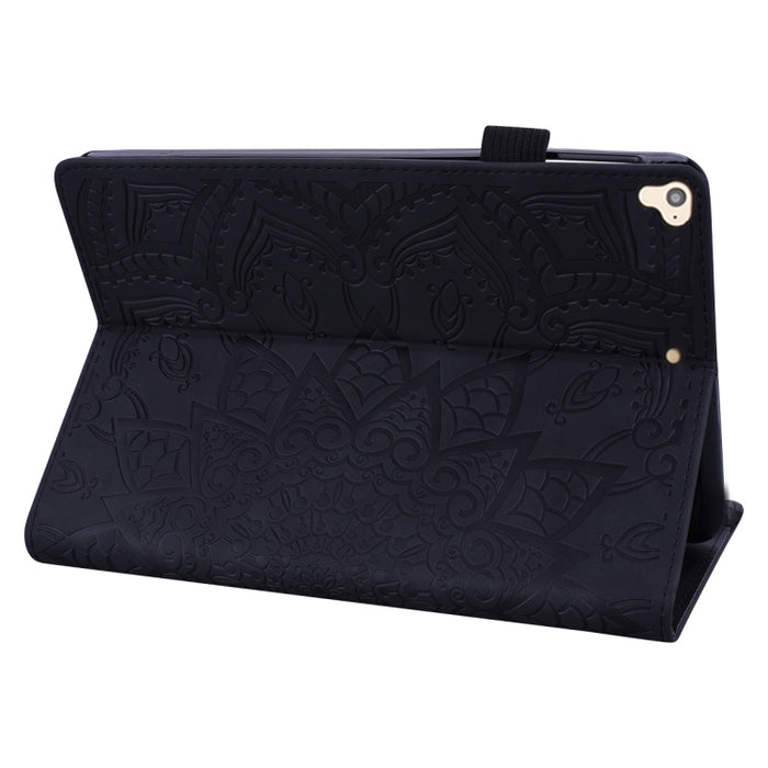 Estuche de cuero en relieve con diseño plegable doble con patrón de becerro con soporte y ranuras para tarjetas y ranura para bolígrafo y banda elástica, For iPad Pro 9.7 inch, For iPad 10.2 2021 / 2020 / 2019, For iPad 4 & 3 & 2                       ...