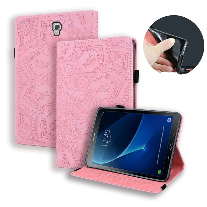 Estuche de cuero en relieve con diseño plegable doble con patrón de becerro con soporte y ranuras para tarjetas y ranura para bolígrafo y banda elástica, For iPad Pro 9.7 inch, For iPad 10.2 2021 / 2020 / 2019, For iPad 4 & 3 & 2                       ...