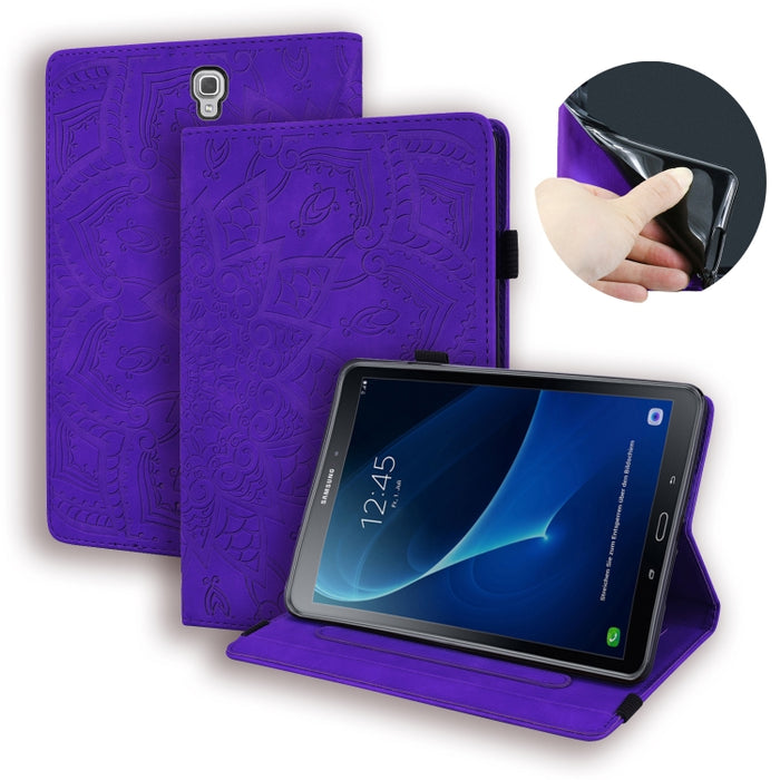 Estuche de cuero en relieve con diseño plegable doble con patrón de becerro con soporte y ranuras para tarjetas y ranura para bolígrafo y banda elástica, For iPad Pro 9.7 inch, For iPad 10.2 2021 / 2020 / 2019, For iPad 4 & 3 & 2                       ...