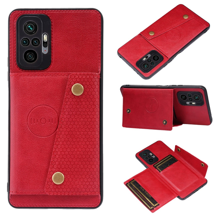 Estuche protector magnético a prueba de golpes con doble hebilla PU + TPU con ranura para tarjeta y soporte, For Xiaomi Redmi Note 10 Pro Max, For Xiaomi Mi 11 Ultra, For Xiaomi Mi 11 Pro, For Xiaomi Mi 11 Lite