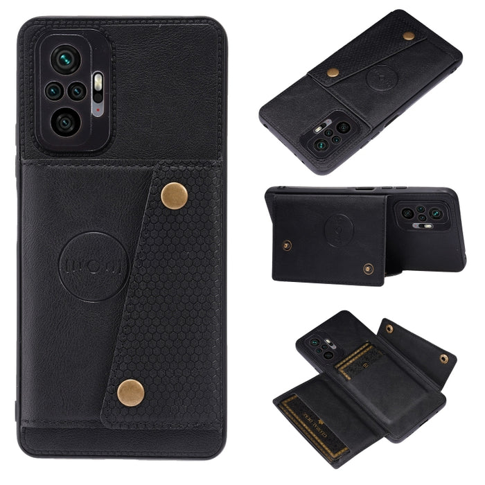 Estuche protector magnético a prueba de golpes con doble hebilla PU + TPU con ranura para tarjeta y soporte, For Xiaomi Redmi Note 10 Pro Max, For Xiaomi Mi 11 Ultra, For Xiaomi Mi 11 Pro, For Xiaomi Mi 11 Lite