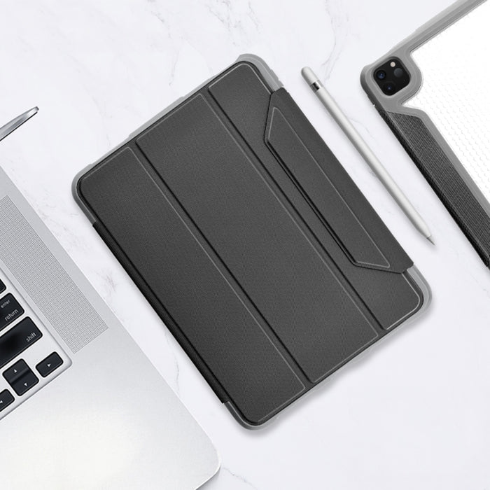 Estuche de cuero con tapa horizontal para PC de la serie Mutural Yagao con soporte y ranura para bolígrafo