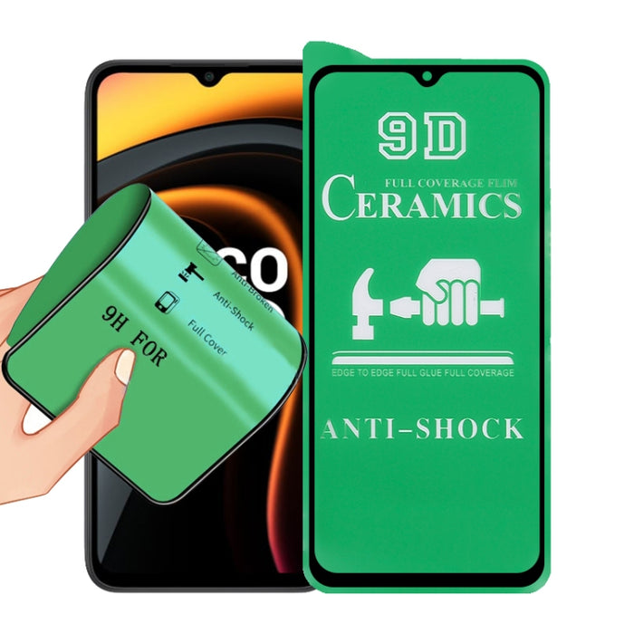 Película de cerámica de pegamento completo de pantalla completa 9D, For Xiaomi Redmi K40 Pro (1 PC), For Samsung Galaxy A02s (1 PCS), For Xiaomi Mi 10i (1 PC), For Samsung Galaxy A12 / A12 Nacho / M12 / A13 5G (1 PCS)                                   ...