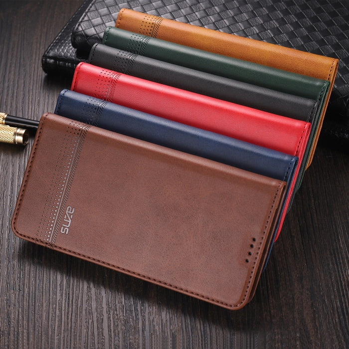 AZNS Estuche de cuero con tapa horizontal con textura de becerro magnético con ranuras para tarjetas y soporte y billetera, For vivo 21, For Xiaomi Redmi Note 10 5G, For Xiaomi Poco M3 Pro 5G