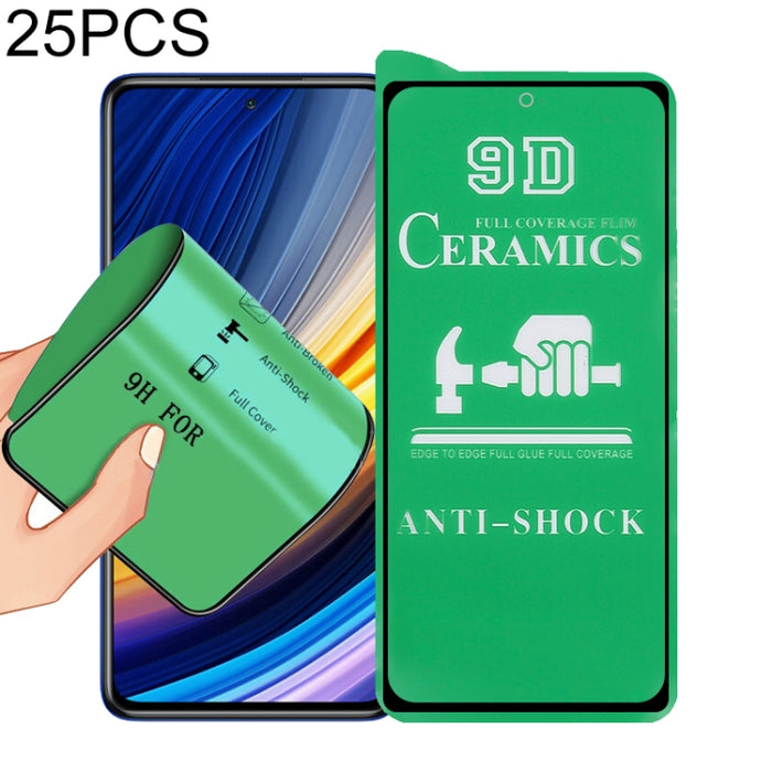Película de cerámica con pegamento completo de pantalla completa 25 PCS 9D, For Xiaomi Redmi K40 Pro (25 PCS), For Samsung Galaxy A02s (25 PCS), For Xiaomi Mi 10i (25 PCS), For Samsung Galaxy A12 / A12 Nacho / M12 / A13 5G (25 PCS)                     ...