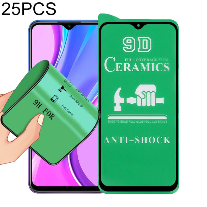 Película de cerámica con pegamento completo de pantalla completa 25 PCS 9D, For Xiaomi Redmi K40 Pro (25 PCS), For Samsung Galaxy A02s (25 PCS), For Xiaomi Mi 10i (25 PCS), For Samsung Galaxy A12 / A12 Nacho / M12 / A13 5G (25 PCS)                     ...