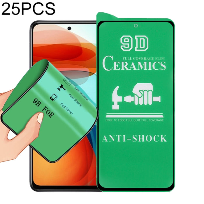 Película de cerámica con pegamento completo de pantalla completa 25 PCS 9D, For Xiaomi Redmi K40 Pro (25 PCS), For Samsung Galaxy A02s (25 PCS), For Xiaomi Mi 10i (25 PCS), For Samsung Galaxy A12 / A12 Nacho / M12 / A13 5G (25 PCS)                     ...