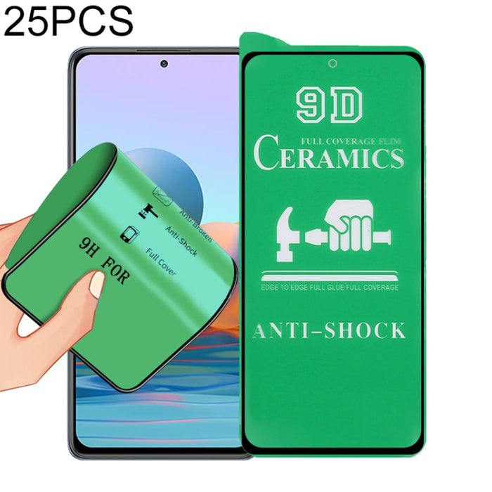 Película de cerámica con pegamento completo de pantalla completa 25 PCS 9D, For Xiaomi Redmi K40 Pro (25 PCS), For Samsung Galaxy A02s (25 PCS), For Xiaomi Mi 10i (25 PCS), For Samsung Galaxy A12 / A12 Nacho / M12 / A13 5G (25 PCS)                     ...