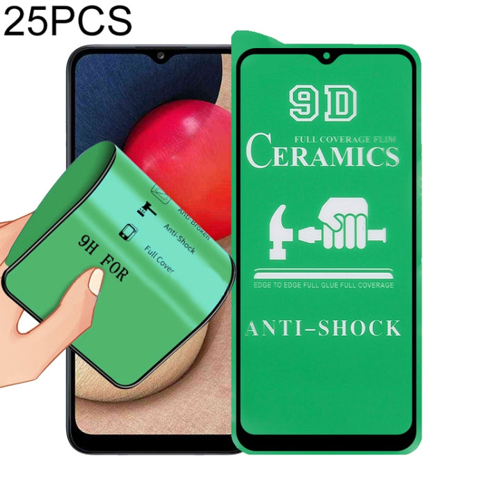 Película de cerámica con pegamento completo de pantalla completa 25 PCS 9D, For Xiaomi Redmi K40 Pro (25 PCS), For Samsung Galaxy A02s (25 PCS), For Xiaomi Mi 10i (25 PCS), For Samsung Galaxy A12 / A12 Nacho / M12 / A13 5G (25 PCS)                     ...